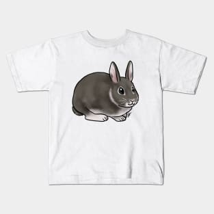 Small Mammal - Rabbit - Black and White Netherland Dwarf Kids T-Shirt